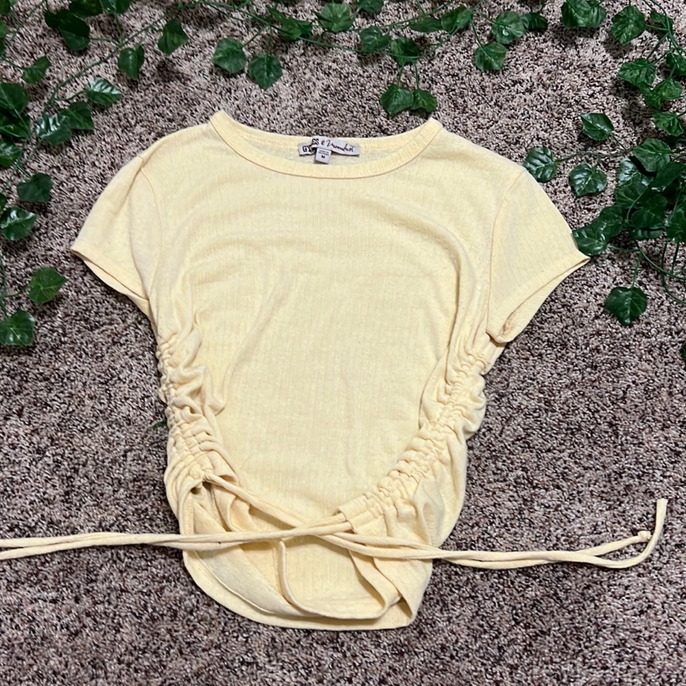 Yellow tied shirt!